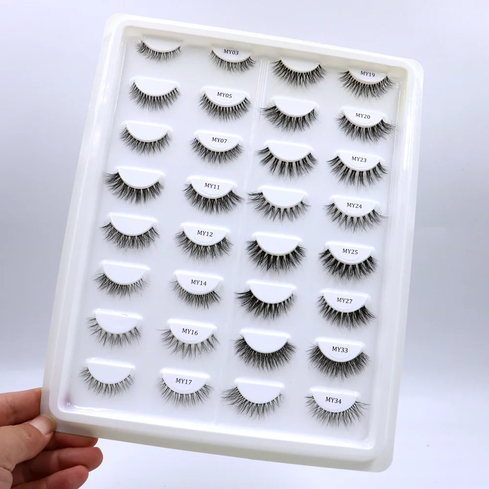 

Own band Clear Soft Band Nature Short Lasheswholesale Vendor Eyelash Packaging 3D Mink Eyelashes Wholesale real mink Lashes