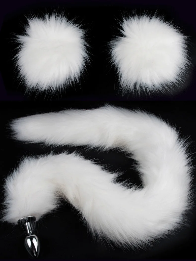 Fox Tail Butt Anal Plug Suit Cosplay Adult Sex Toys Intimate Goods