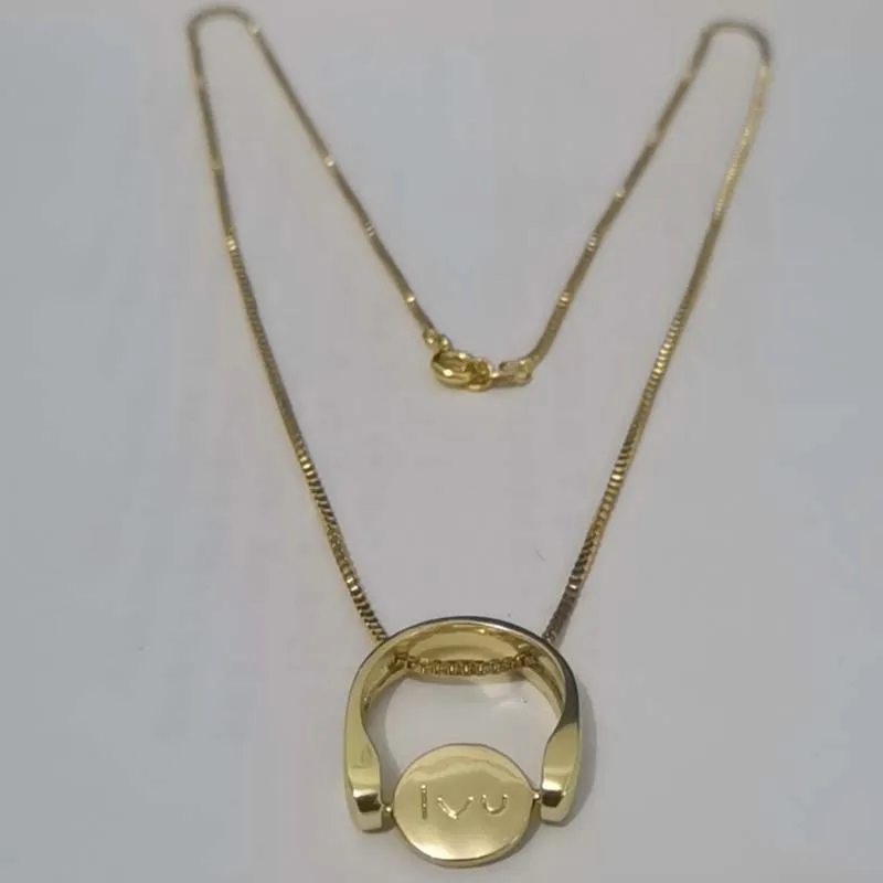 

High Quality gold silver plated anxiety relief breathing necklace rings women, Picture