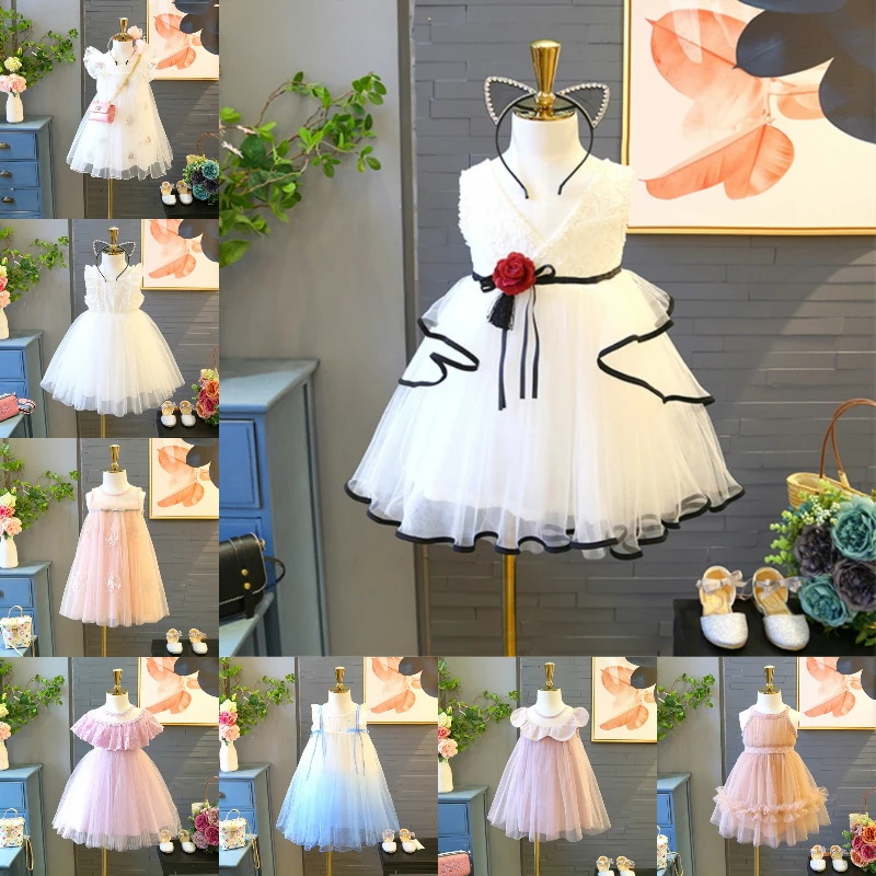

Factory summer girls' dresses Korean style cheap inventory princess dresses