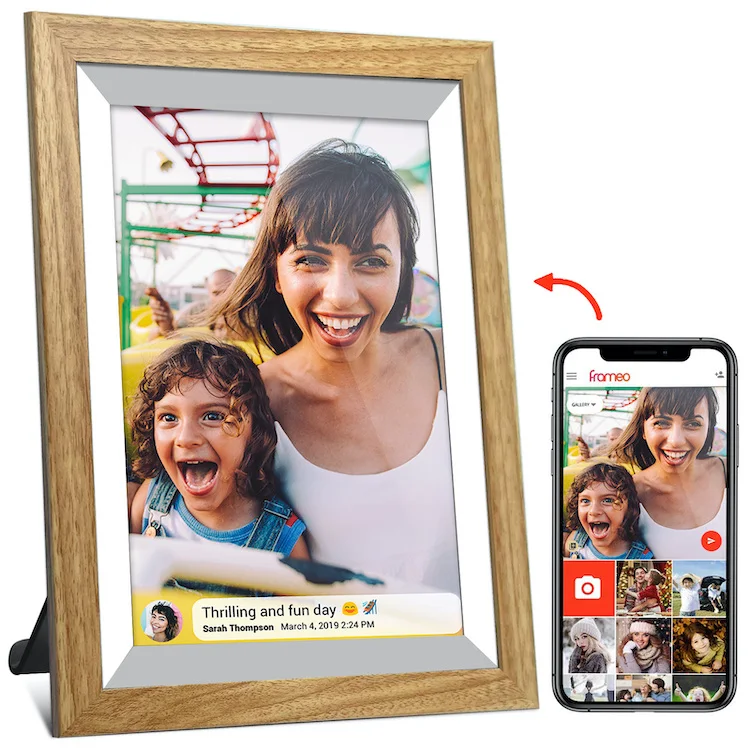 

christmas gift Frameo APP Super Slim 1024*600 IPS 8 Inch 100% new Panel without any dot wifi digital photo picture frames