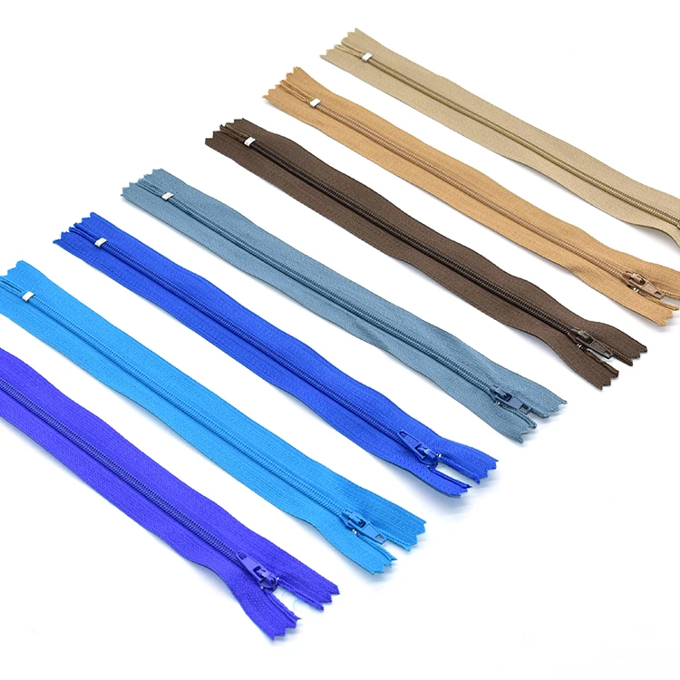 

Cheap Custom Size #3 Multicolor Nylon Zipper For Pants Clothes Zipper