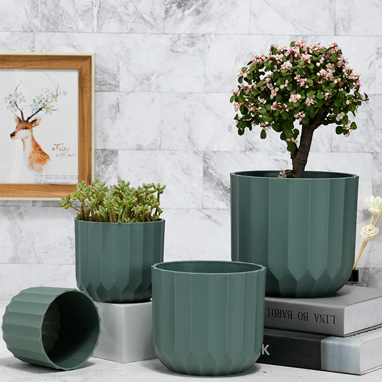 

Geometric home garden wholesale pink blumentopf cheap chinese antique medium white colored plastic table flower pots planter, Black,brown,green,white,grey,customized color