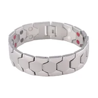 

New Stock Jewelry 4 in 1 Germanium & Magnetic Stainless Steel Bracelet For Men Accessory