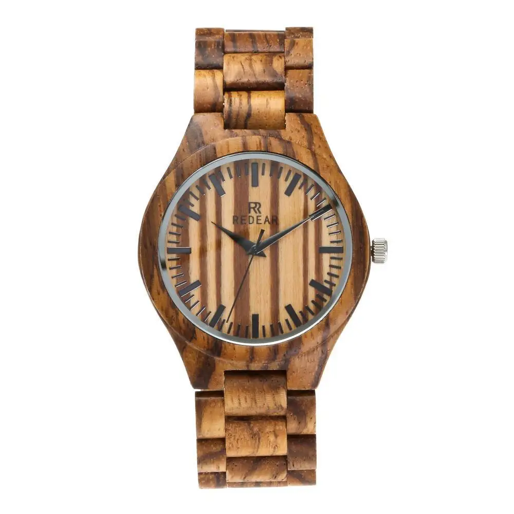 

2020 Hot sell custom logo wrist watch zebra wood watch for men and women