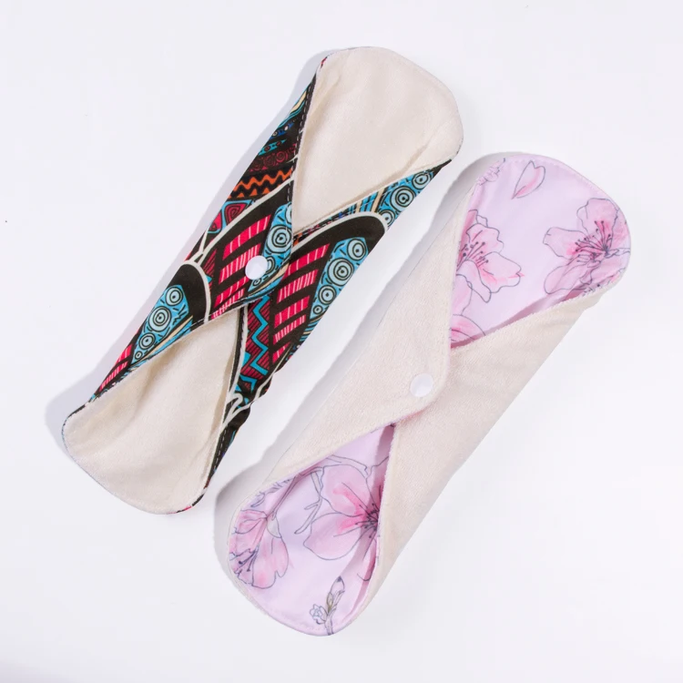 

Pink Reusable Ladies Women Pads Sanitary Washable Organic Cotton OEM ODM Customized Sanitary Pad Soft Non-woven, Customized printing