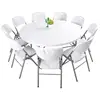 Hot Sale 4.5FT Dinning Set Plastic Half Round Table For Outdoor