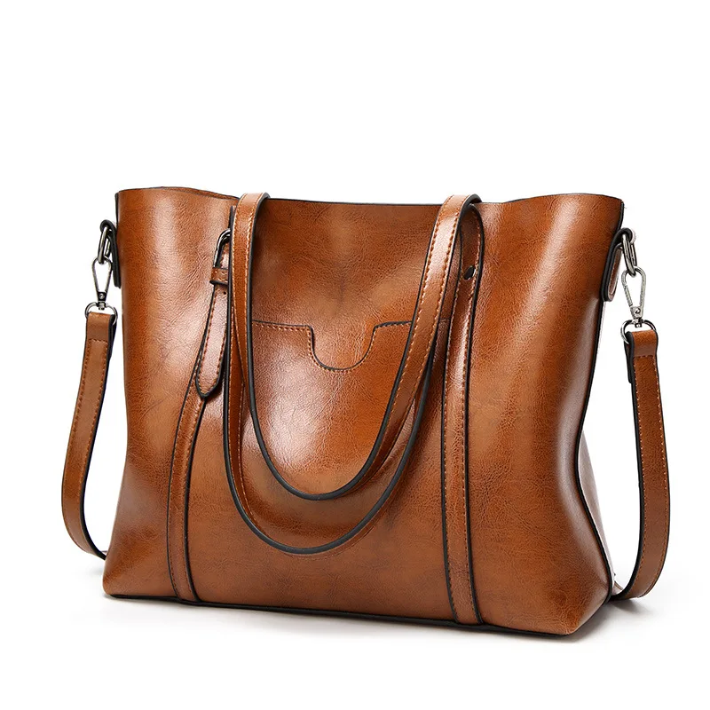 

Custom Wholesale Women's Leather Handbags Luxury Lady Hand Bags With Purse Pocket Women messenger bag, As picture