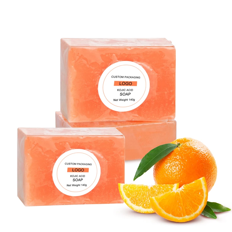 

OEM Wholesale Original Whitening bath natural Kojic Acid Soap for face and body, Orange