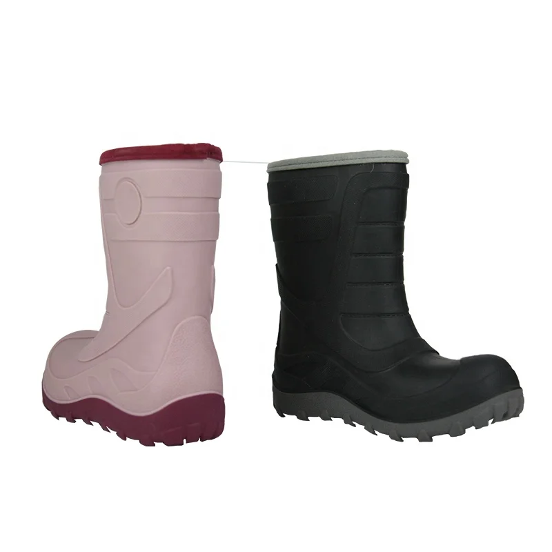 

Winter rain boots kids children's warm fur inside boots
