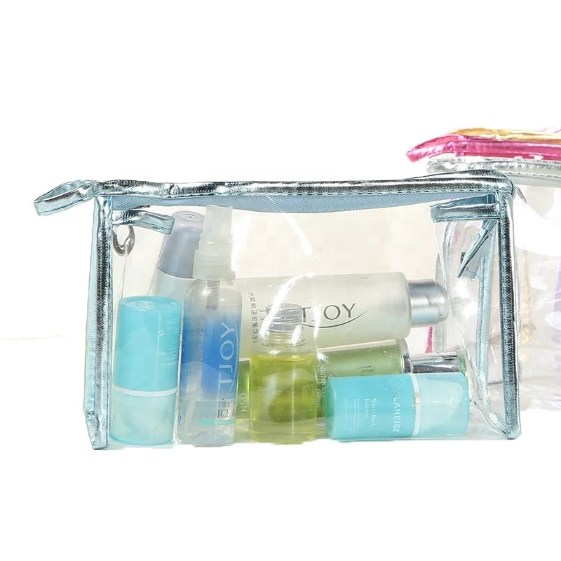 

Promotional PVC Cosmetic Bag Clear Makeup Organizing Pouch Waterproof Transparent Toiletry Bag, Customized