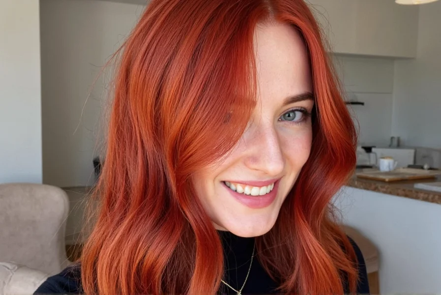 dark ginger hair colour