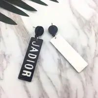 

Acrylic New English Letters European Exaggerated Fashion Personality Temperament Earrings Wholesale