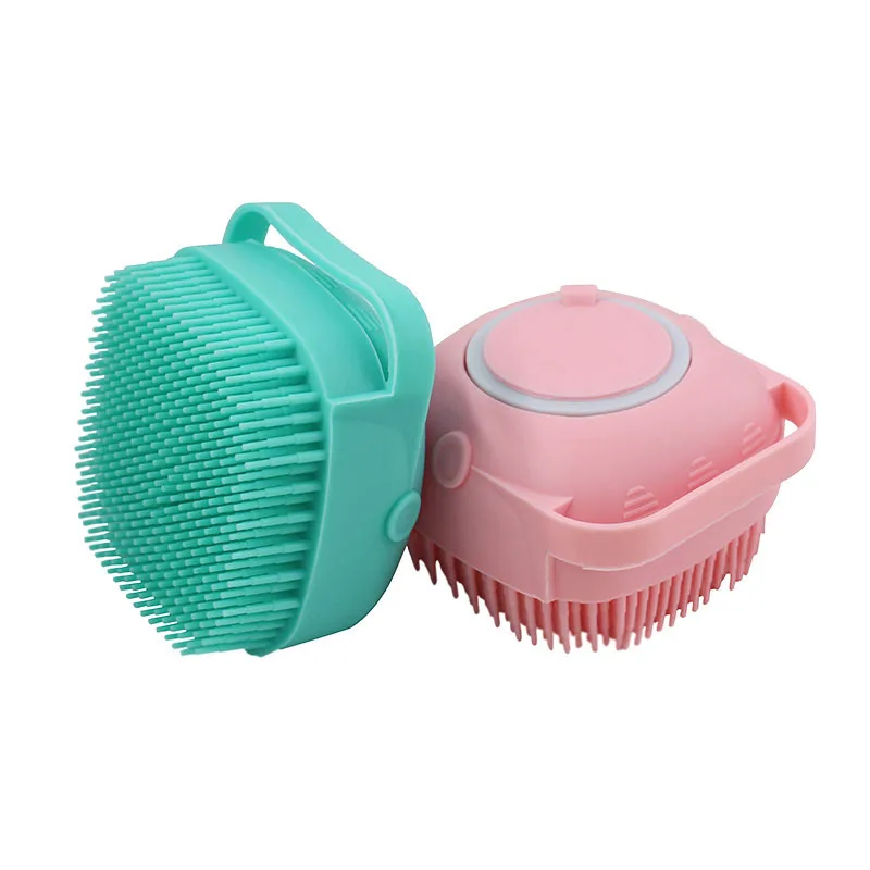 

Soft silicone body massage shower bath bubbler shampoo brush wash Body hand skin scrubber, 3 colors