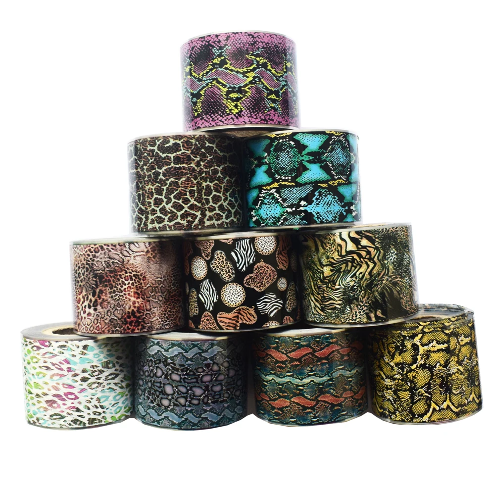 

Wholesale Mix Animal Snake Skin Nail Art Decoration Transfer Nail Art Foil