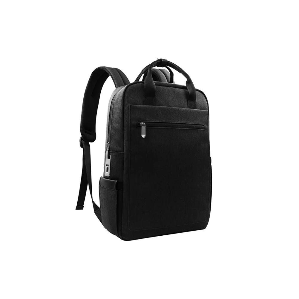 

Camping Waterproof Men Bag Nylon Luxury Business Smart 2022 Amazon Hot Selling Customized Laptop Bag Fingerprint Lock Backpack, Black
