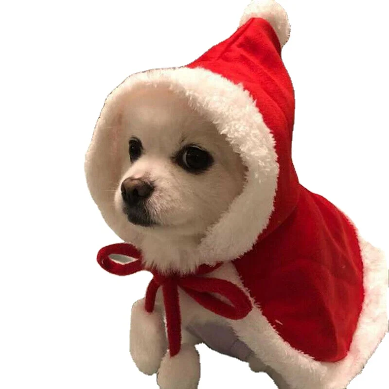 

Pet supplies dog clothes Christmas Costume Hat Cloak Cape pet apparel, Picture