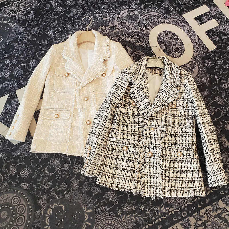 

Wholesale Office Elegant Socialite Style Suit Slim Long Women Luxury Designer Over Coats Winter and Autumn for Ladies Abrigos, Pink/white black