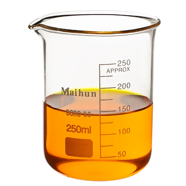 

Sale well 500ml transparent thicked-wall glass beaker with custom logo