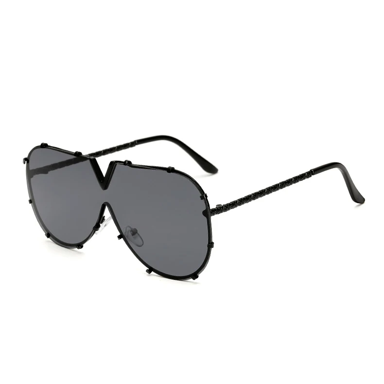 

OA6664 New Arrival Female One Lens Metal Frame High Fashion Sunglasses