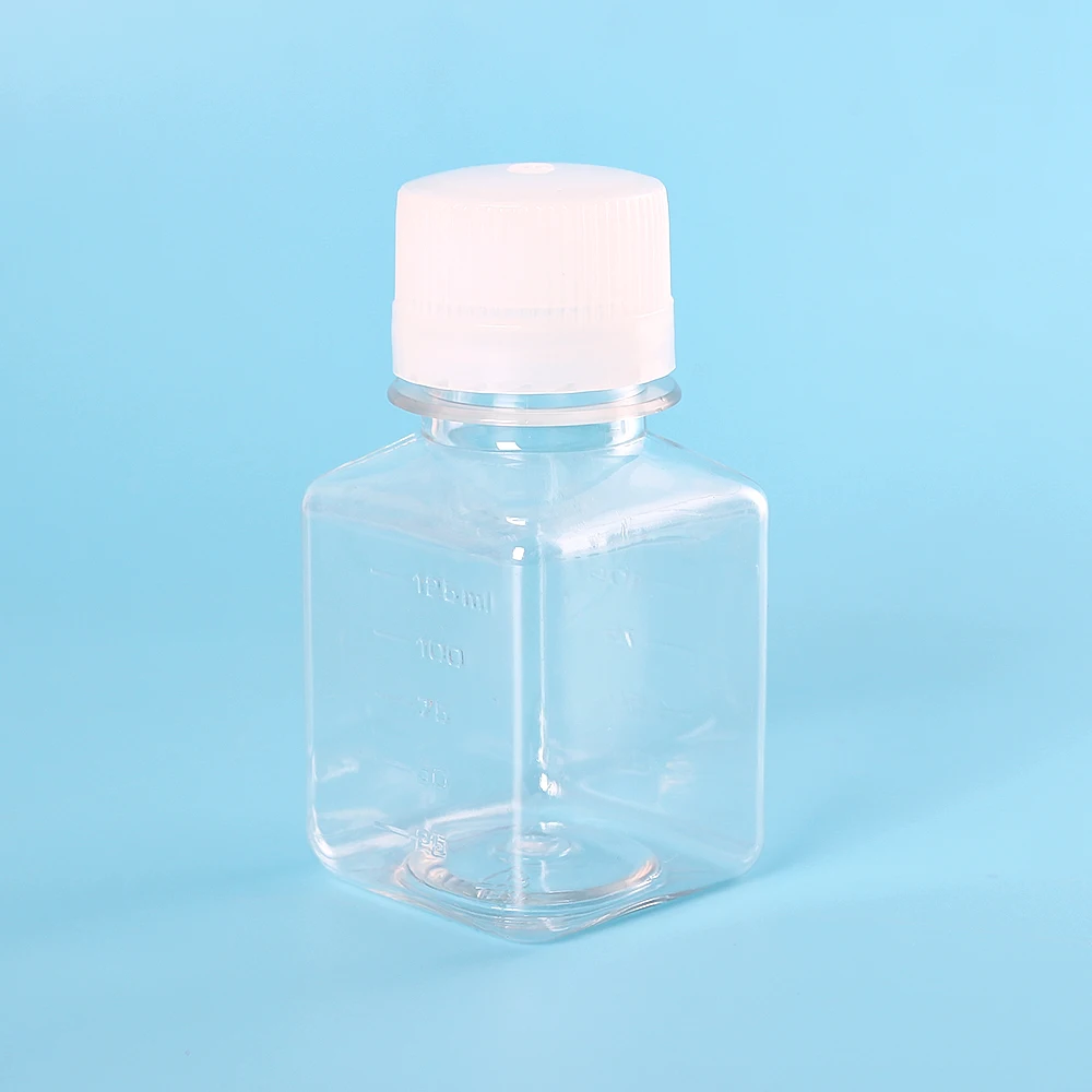 

Lab PET plastic media bottle 125mL 500mL 1000mL Square Plastic Bottle Transparent Octagonal Sterile Pet Bottle