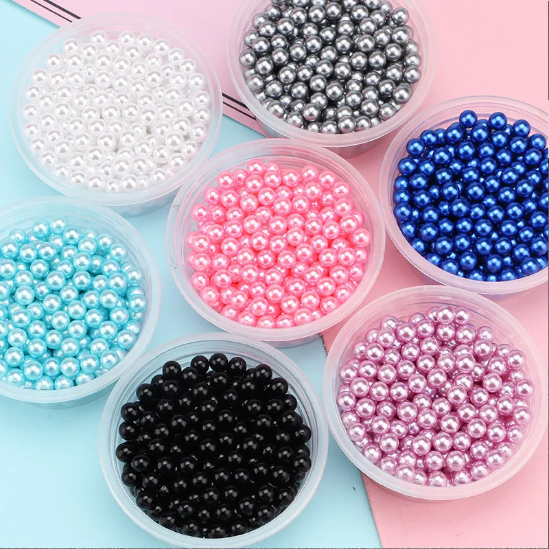 

R.GEM. Different Sizes Colors DIY Loose ABS Plastic Pearl Beads with Hole, Colorful