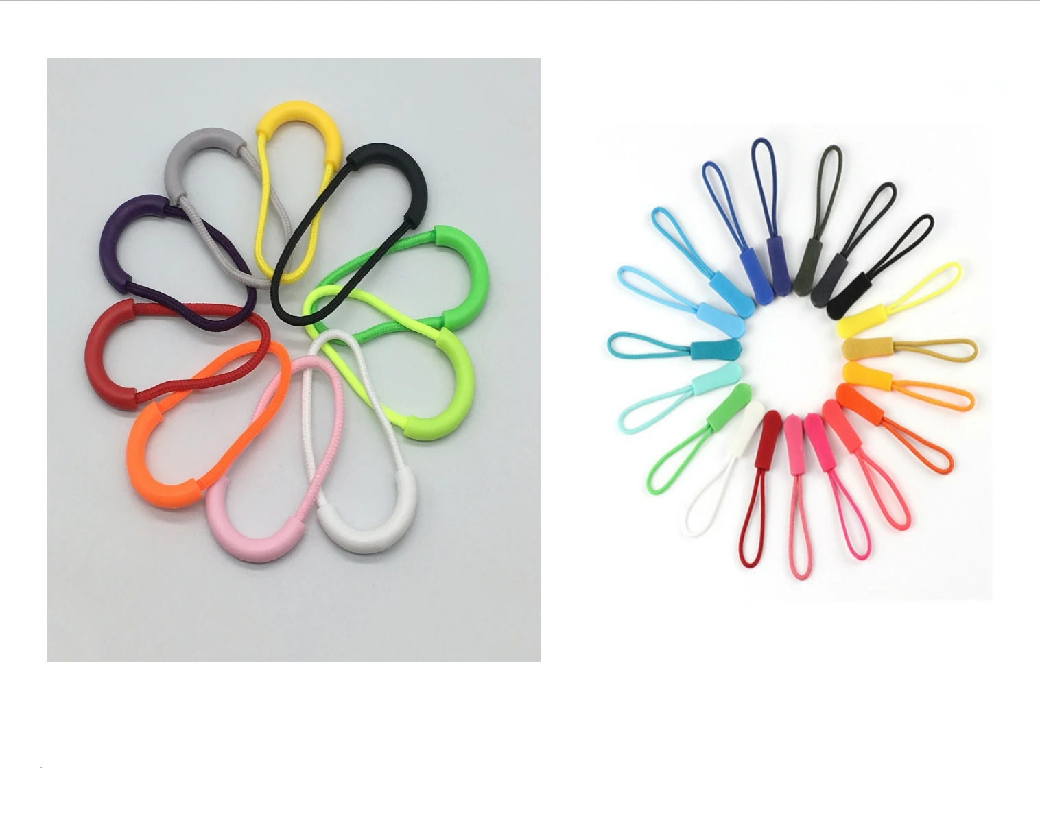 

Well-designed popular string cord slider zipper silicone rubber zipper puller, Multiple colors to choose from;custom made