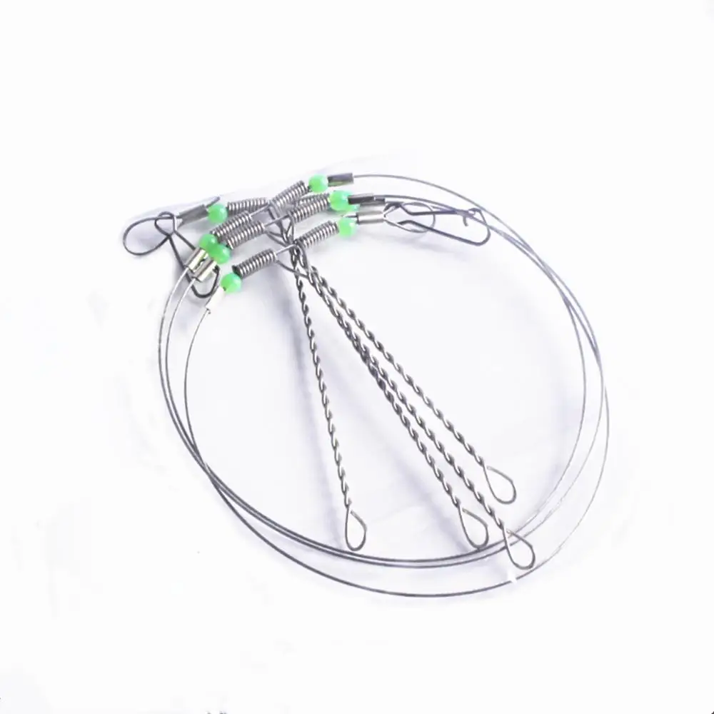 

50pcs/bag fishing Line Leader Sea Fishing Tackle T-model Line Leader Swivel String Hooks Rigs Fishing, Silver