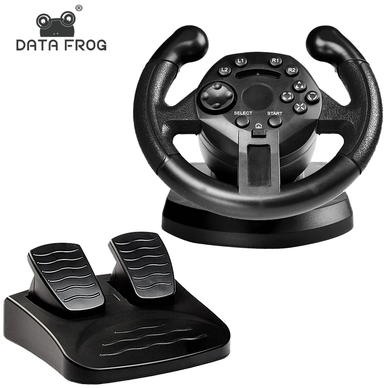 

DATA FROG Steering Wheel Game Racing Wheel Steering For PS3 Vibration PC Joysticks Remote Control Wheels Drive For PC, Black