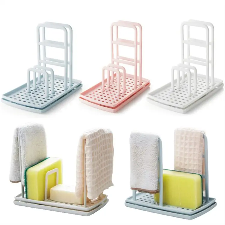 

Storage Holders Kitchen Standing rag hanger pool organizer Sink dishcloth sponge drain racks punch free dishcloth rack