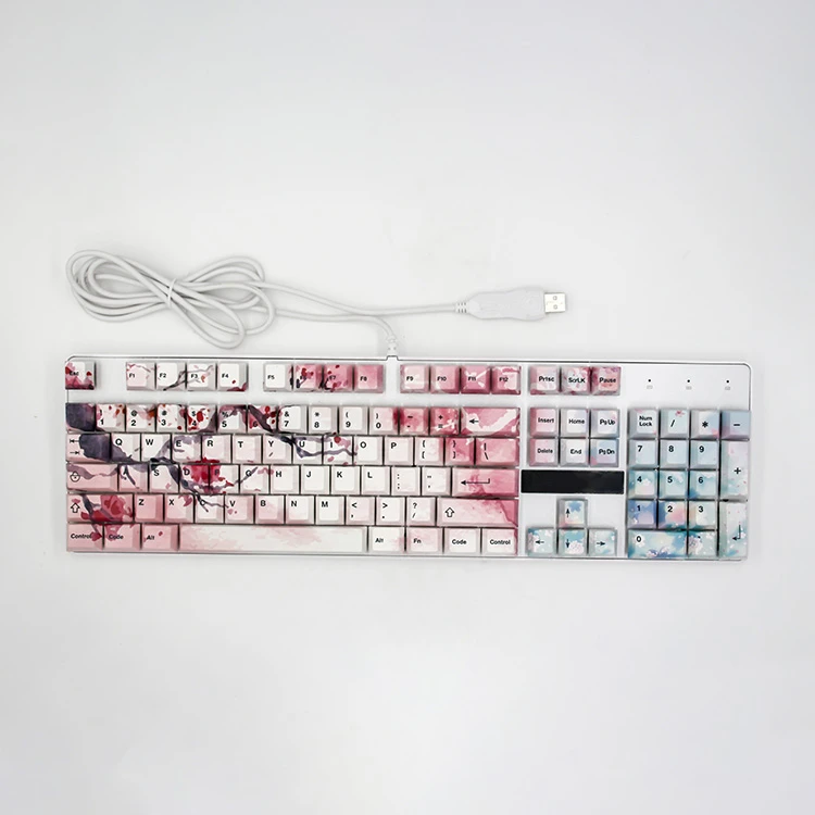 

Kingsub Print On Demand New Design Sublimation Customized OEM Computer Keyboard 108pcs Keycap PBT