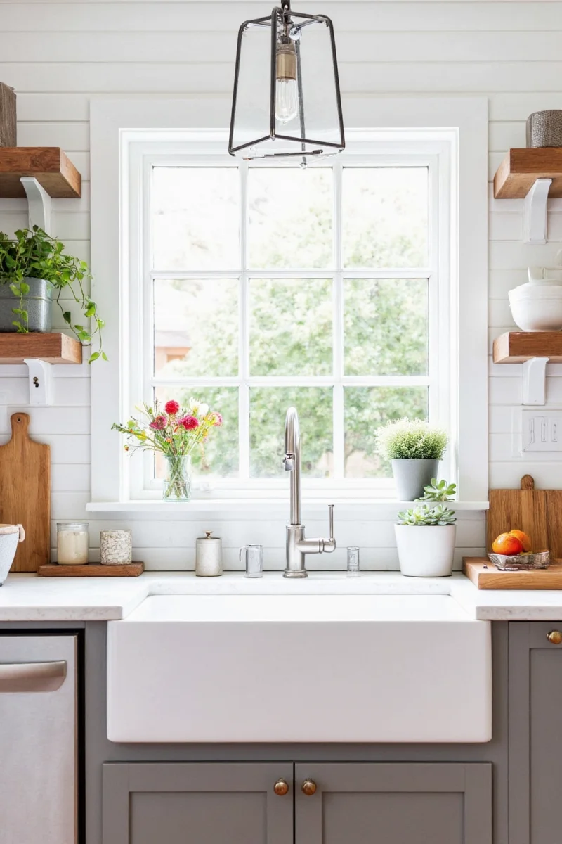 Elkay blue farmhouse sink