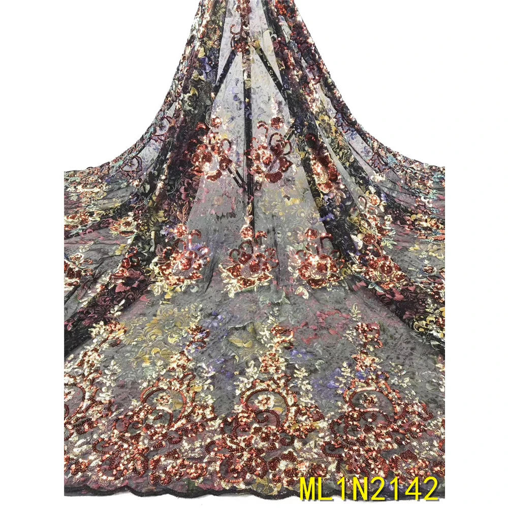

Beautifical african lace fabric toronto high quality net lace fabric glitter tulle lace fabric ML1N2142, Can be customized