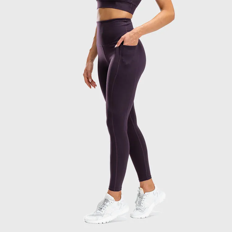 

2020 Women Spandex Plain Yoga Pants High Waisted Gym Leggings With Pocket for lulu