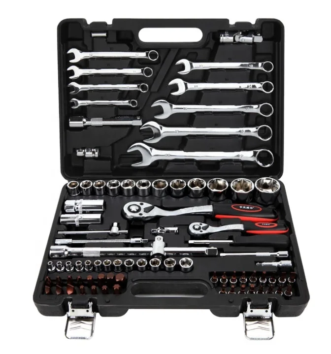 

KAFUWELL 82PCS Professional Different Size Hardware Tools Socket Wrench Tool Kit