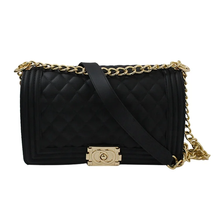 

Matte style solid new design PVC sling cross body bag women jelly bag