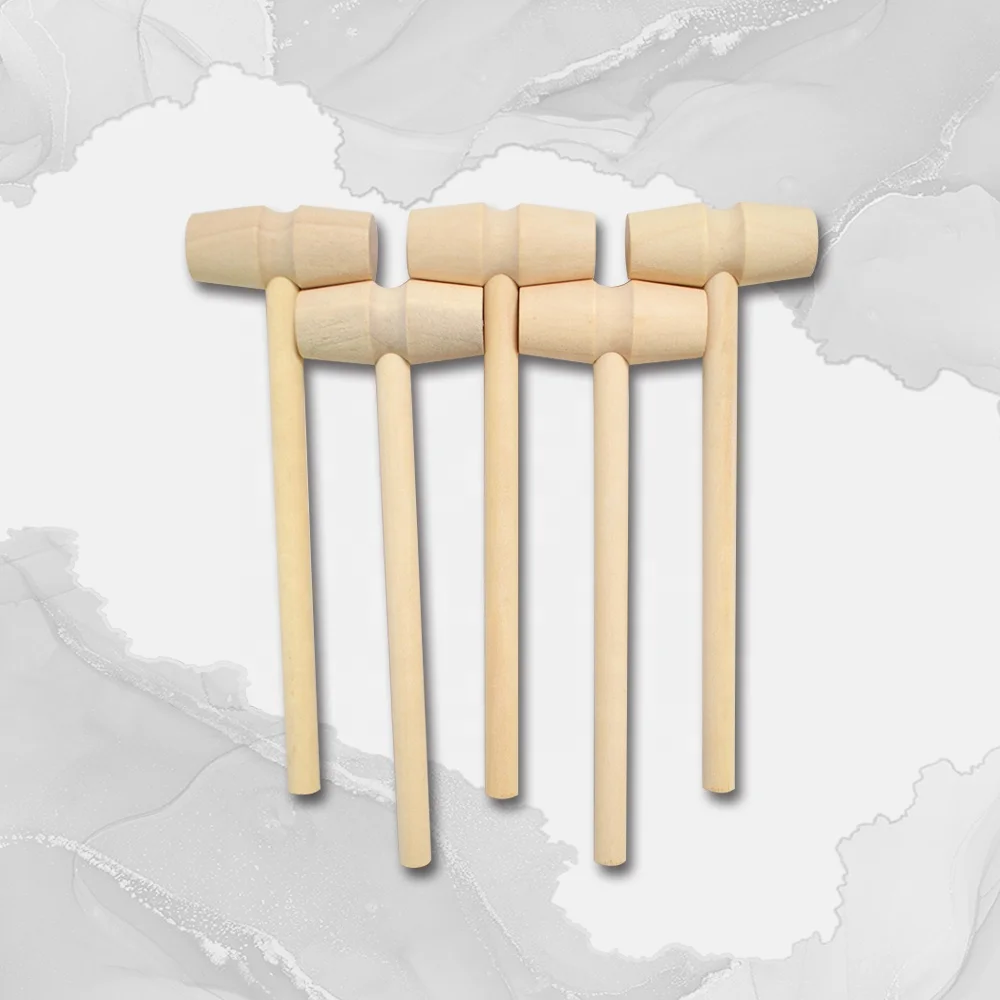 

AK Wooden hammer solid wood Factory wholesale small wooden mallet small hammer Hemu knocking planet cake handmade, Wood color