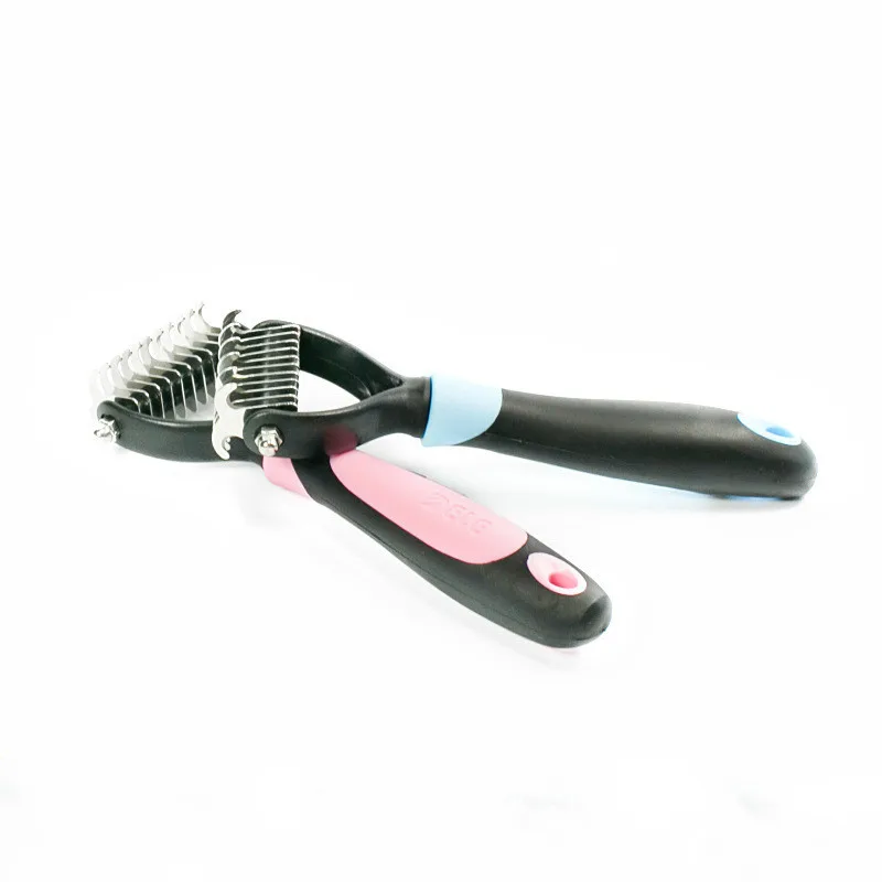 

Professional Pet Grooming Undercoat Rake Comb Dematting Tool Dog Cat Brush, Customized color