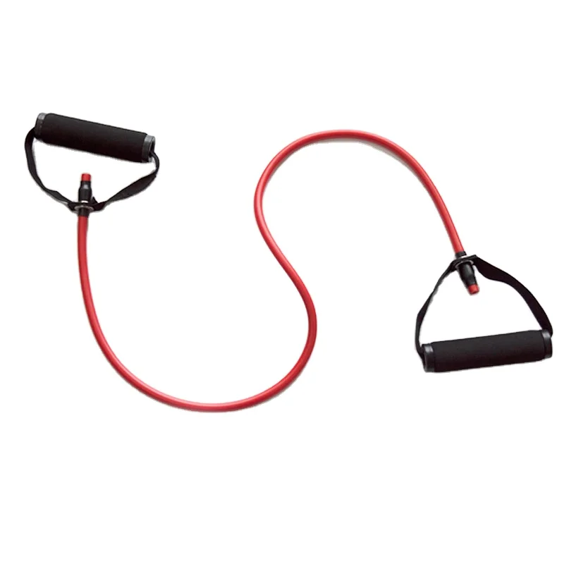 

Custom Logo Latex Tube Power Stretch Pull Up Exercise Band Eco-friendly Foam Handle