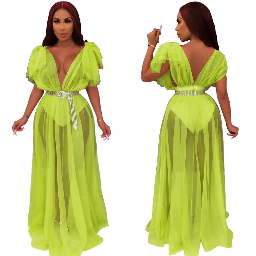 

Beach Sundress Women Sexy Summer Bohemian Long Maxi Dress Sexy, As shown