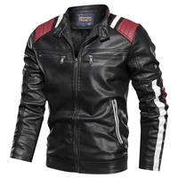 

Winter Parker Men's Kaka Velvet Locomotive Pu leather jacket Military bomber jacket