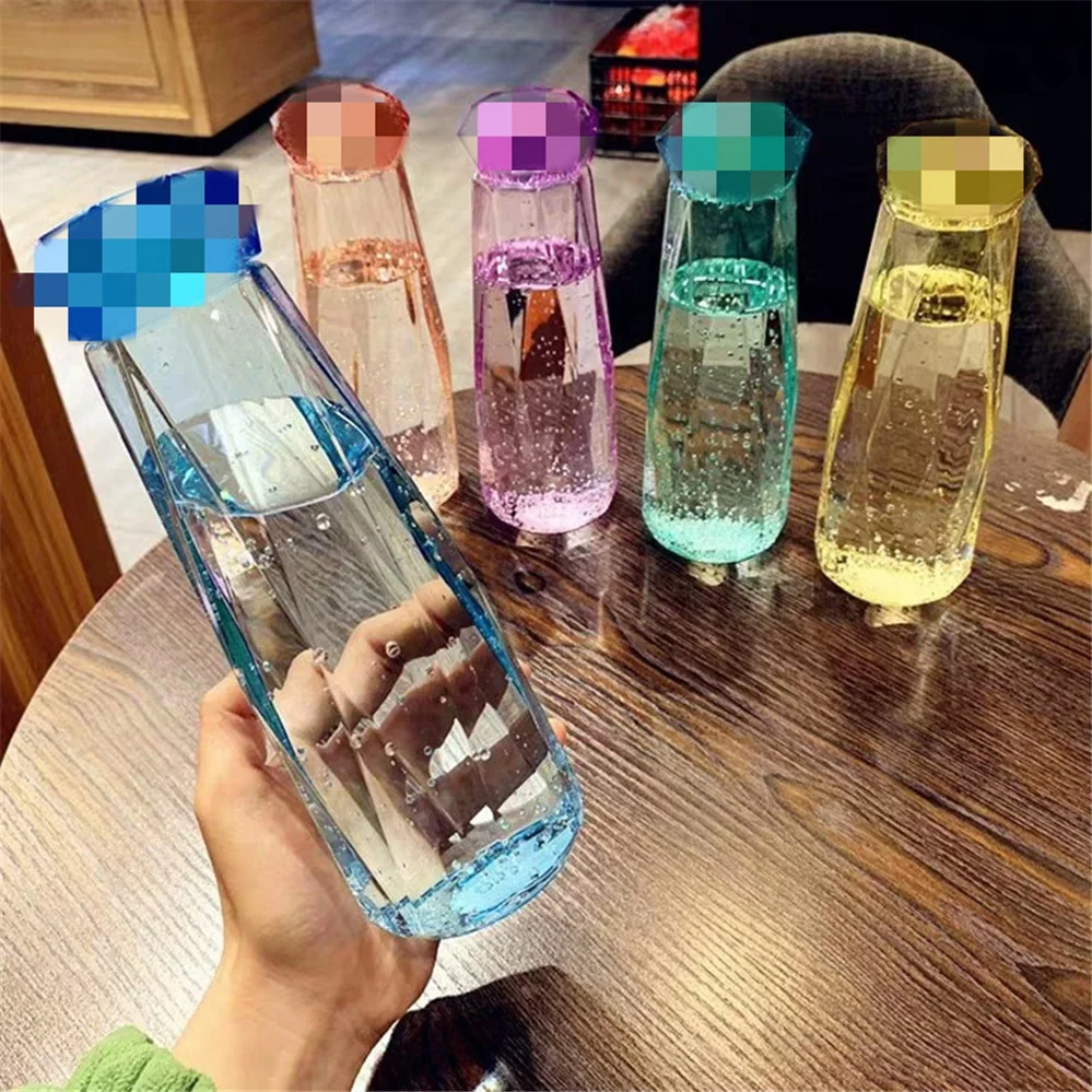 

Fresh InsTikTok Style Colorful Crystal Diamond Cup Creative Glass Gift Glass Diamond Couple Cups