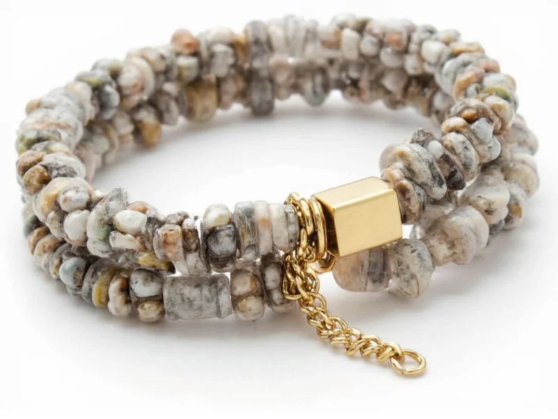 Modular beaded bracelet with magnetic clasps design