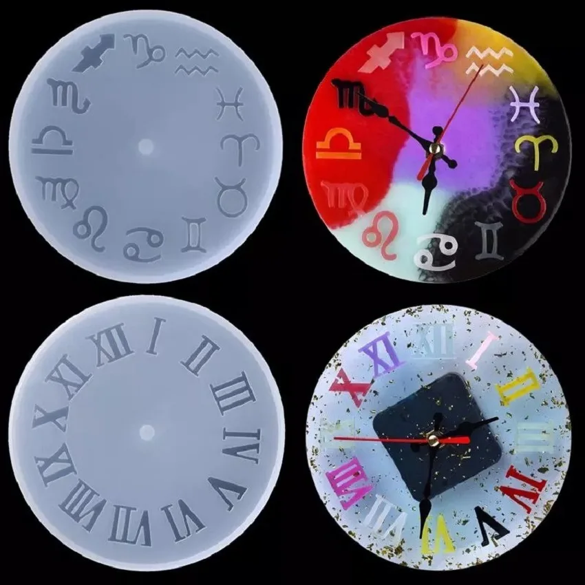 

DIY Epoxy Resin Molds Diy Accessories 10cm 15cm Silicone Mold Clock for Jewelry Clock Resin Silicone Mold Handmade Tool