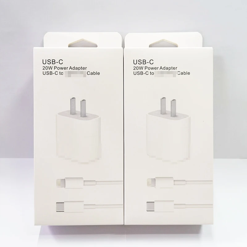 

Original USB-C PD QC3.0 18W 20W PD Wall Travel Charger Kit US EU UK Plug Charger With Cable For iPhone 13 Fast Charging, White