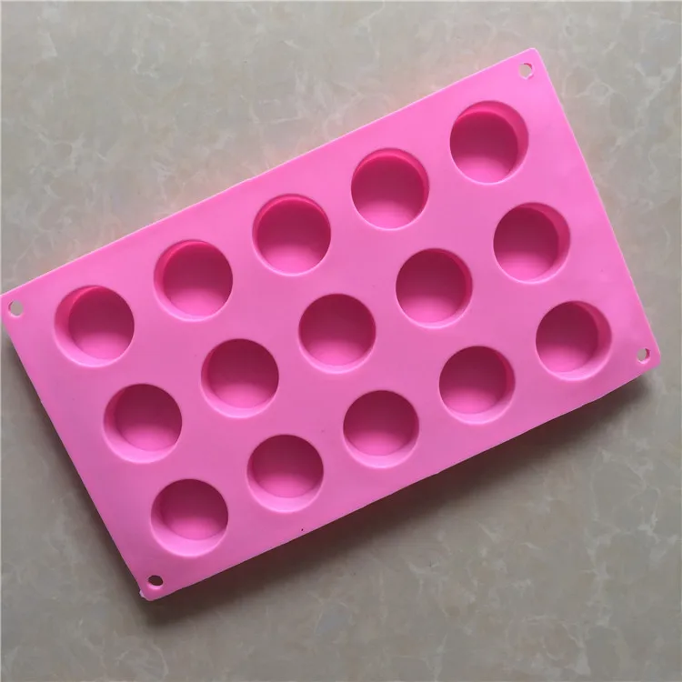 

15 Cavity Cylinder Chocolate Candy Mold Baking Mold for Mini Muffin soap mould, Customized color