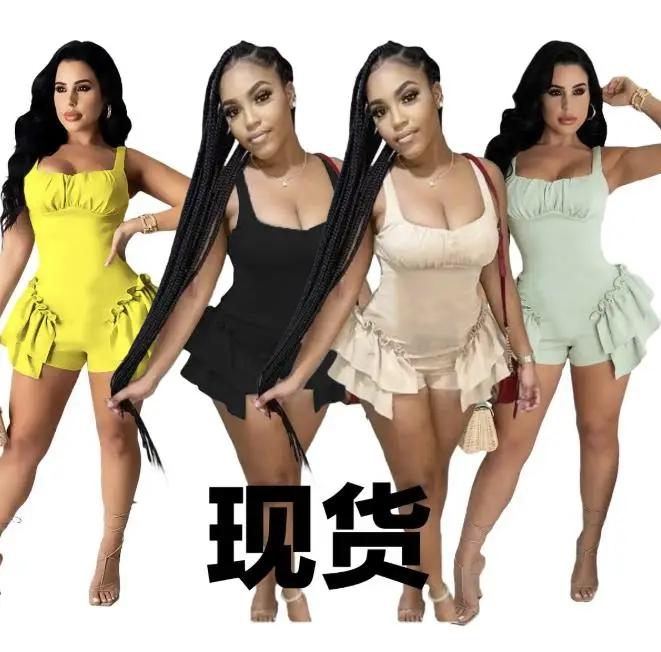 

one piece jumpsuit women summer new arrivals bodycon sexy ready to ship rompers shorts set rompers bodysuit