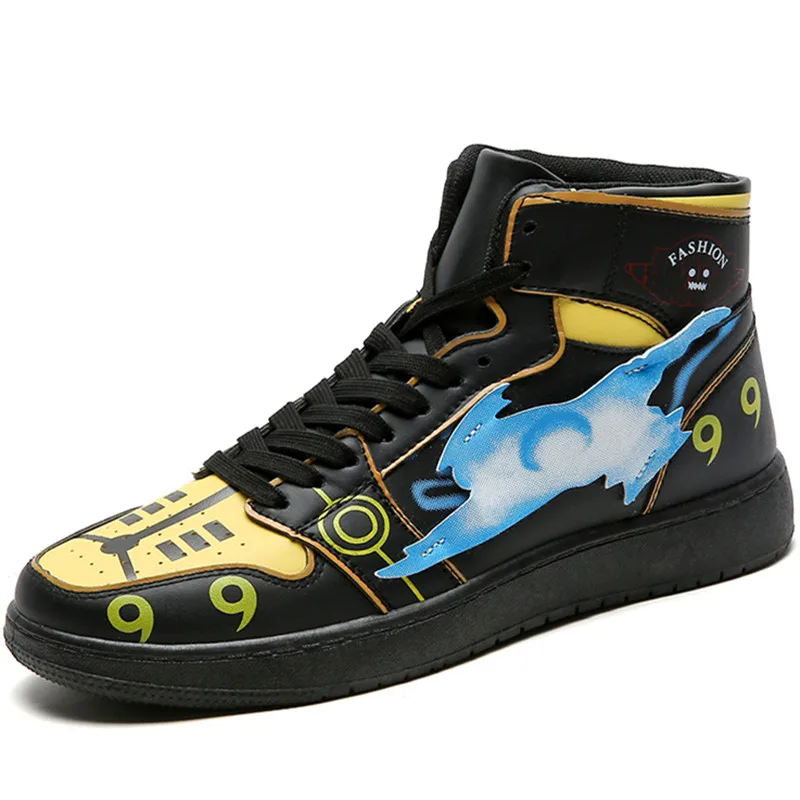 

Dropshipping Custom Logo High Top Anime 3D Style Men's Casual Shoes