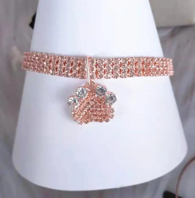 

Latest Design Dog Training Collar High Quility Waterproof Bling Rhinestone Dog Collars