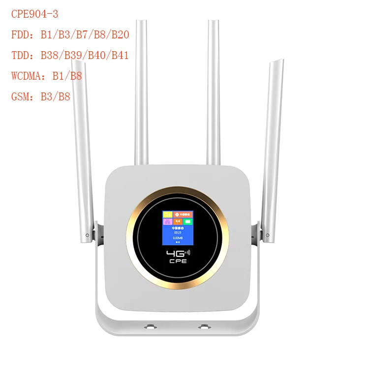 

4G LTE CAT6 Wifi Router With SIM Card Slot External Antenna Real 600Mbps RJ45 LAN Ports Gigabit Wireless Repeater